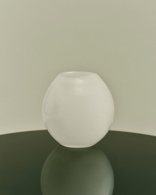 S.R. VINTAGE PETITE VASE BLACK GLASS
