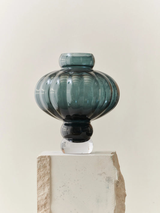 BALLOON VASE 03 GLASS - LOUISE ROE - BLUE
