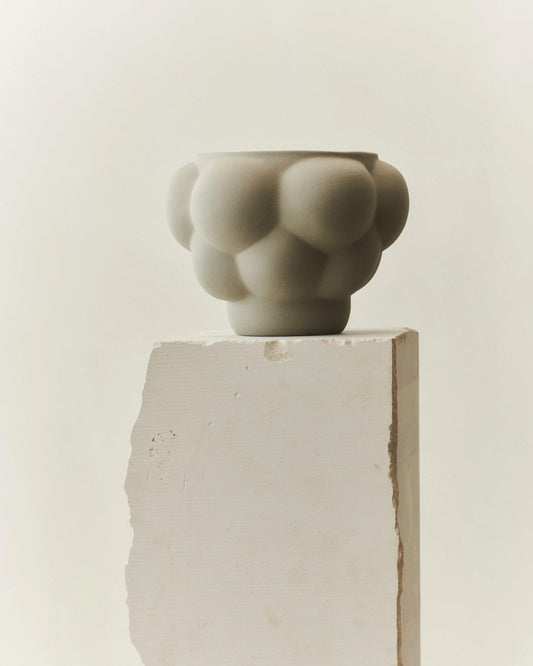 BALLOON BOWL 06 CERAMIC SANDED GREY - LOUISE ROE -