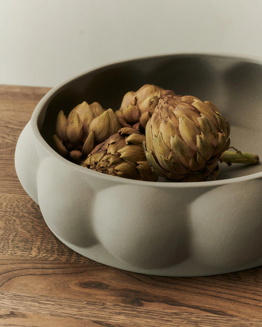 BALLOON TRAY 07 CERAMIC SANDED GREY - LOUISE ROE -