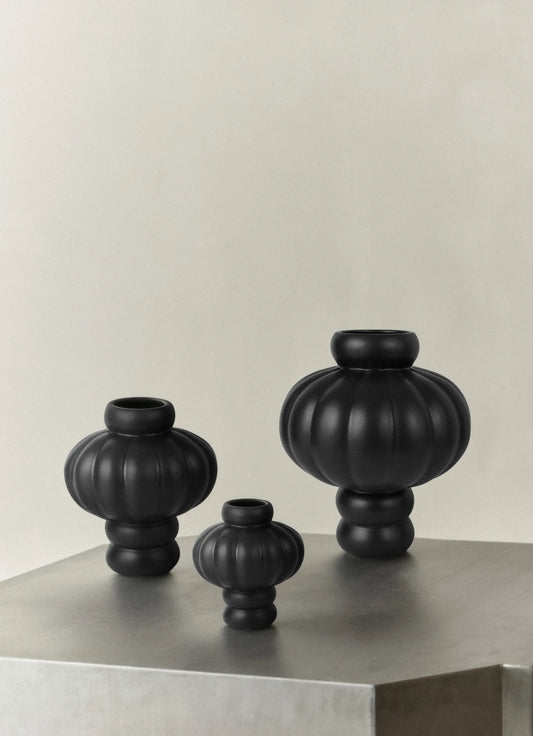 BALLOON VASE 08 CERAMIC - LOUISE ROE - INK BLACK