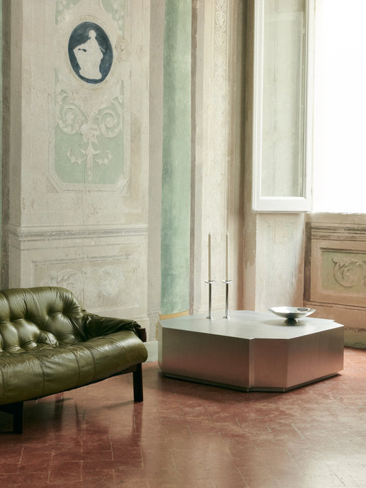 FUNKI LOUNGE TABLE SQUARE - LOUISE ROE - RAW IRON