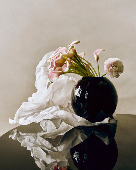 S.R. VINTAGE VASE PLAIN BLACK