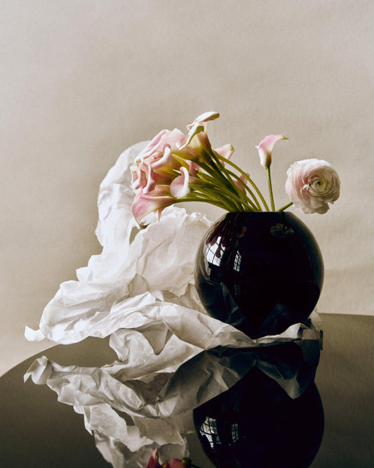 S.R. VINTAGE VASE PLAIN BLACK