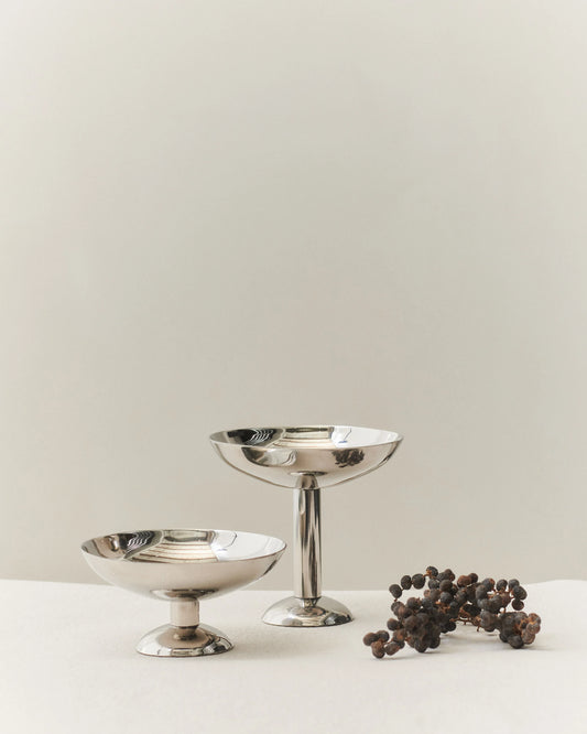 METAL CHAMPAGNE COUPE, LOW - LOUISE ROE -