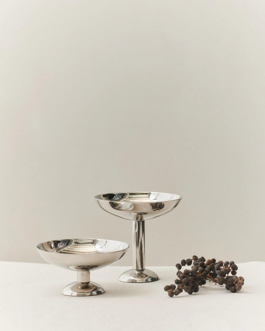 METAL CHAMPAGNE COUPE, LOW - LOUISE ROE -