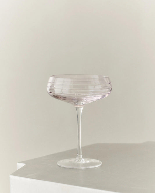 CHAMPAGNE COUPE TRIPLE CUT - SET OF 4 - LOUISE ROE - ROSE BUNDLE (4 COUPES)