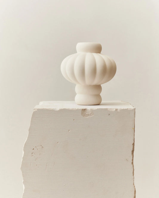 BALLOON VASE 02 CERAMIC - LOUISE ROE - RAW WHITE