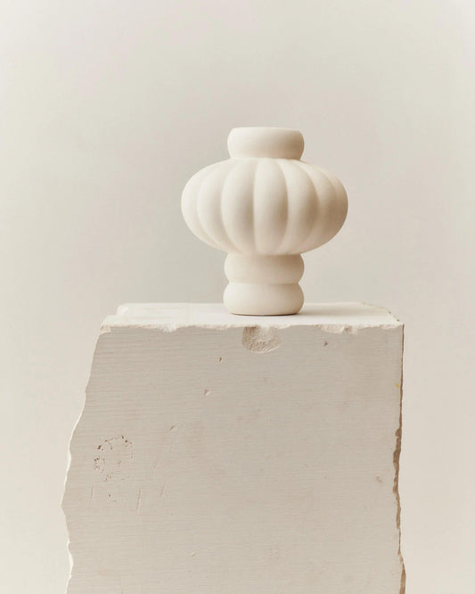 BALLOON VASE 02 CERAMIC - LOUISE ROE - RAW WHITE