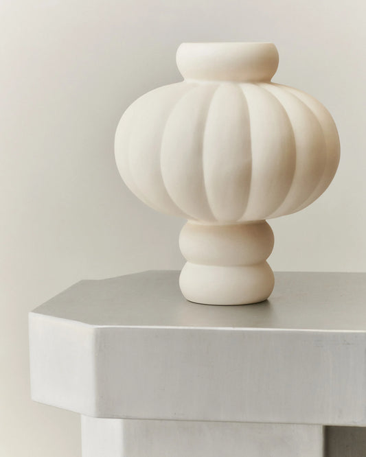 BALLOON VASE 08 CERAMIC - LOUISE ROE - RAW WHITE