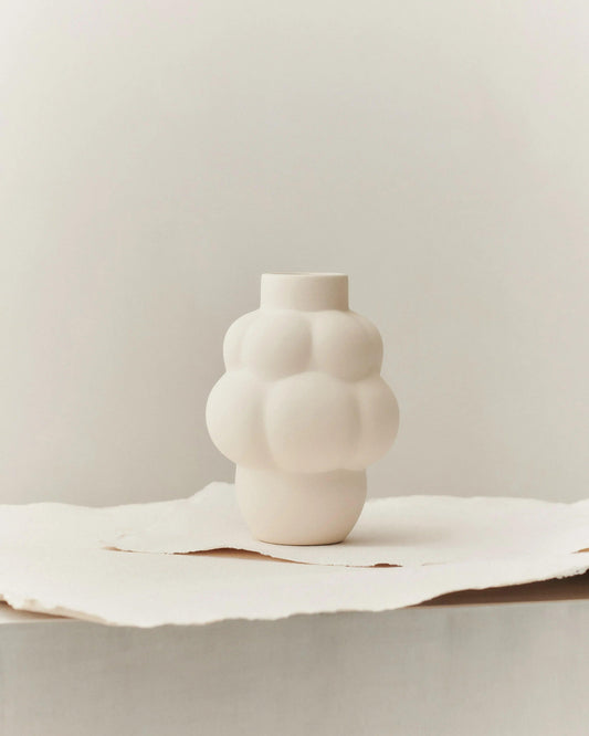 BALLOON VASE 04 PETIT CERAMIC - LOUISE ROE - RAW WHITE