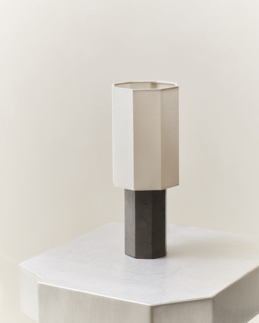 EIGHT OVER EIGHT LAMP GREY MARBLE SMALL
