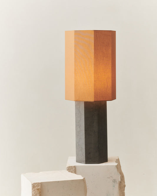 EIGHT OVER EIGHT LAMP GREY MARBLE LARGE