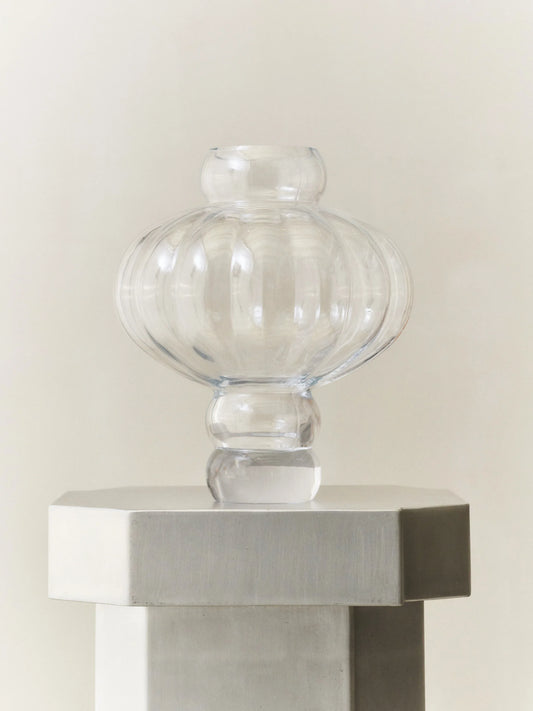 BALLOON VASE 03 GLASS - LOUISE ROE - CLEAR