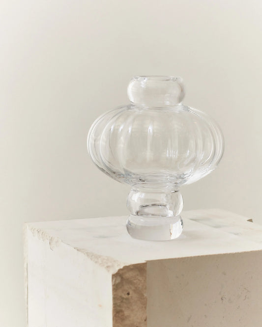 BALLOON VASE 02 GLASS - LOUISE ROE - CLEAR