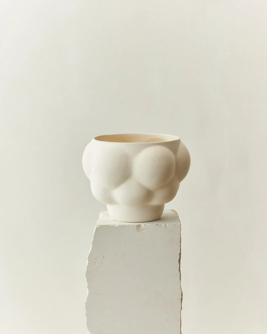 BALLOON BOWL 05 CERAMIC - LOUISE ROE - RAW WHITE
