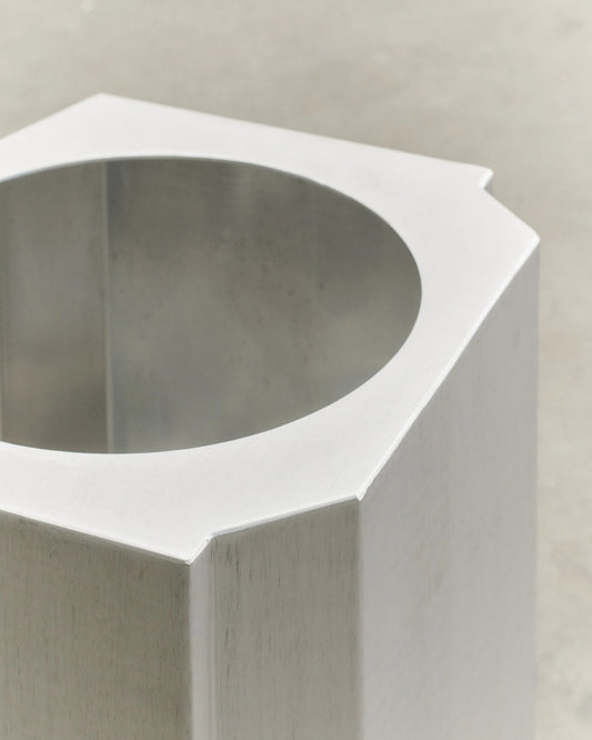 FUNKI POT MEDIUM - LOUISE ROE - BRUSHED ALUMINIUM