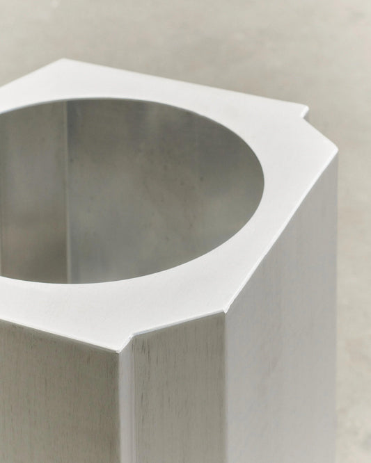 FUNKI POT MEDIUM - LOUISE ROE - BRUSHED ALUMINIUM