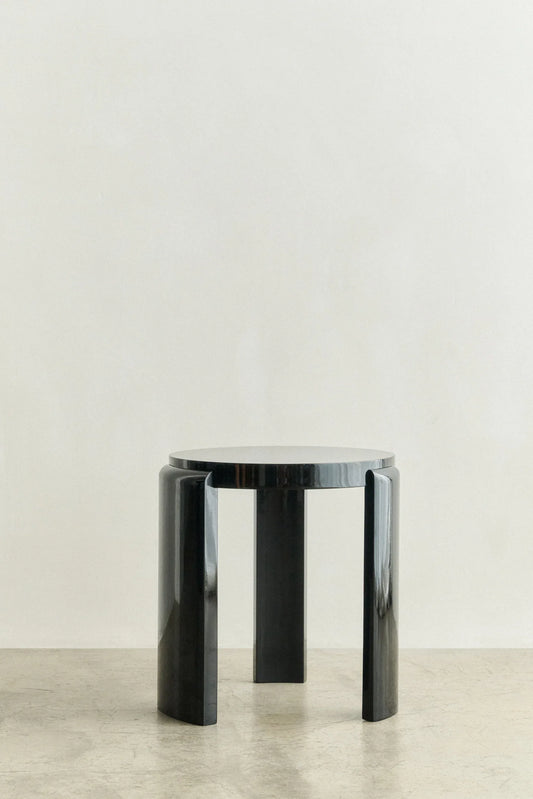 SPINA STOOL - LOUISE ROE - BEECH WOOD BLACK LACQUER