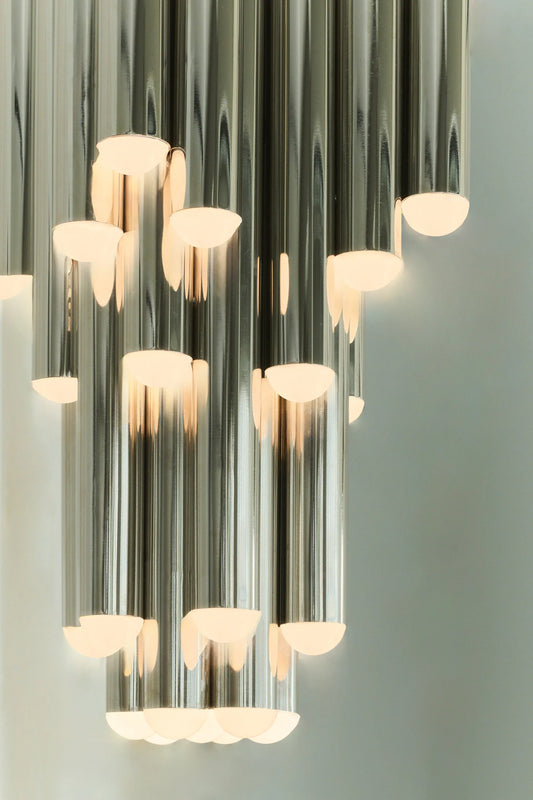 PIPE CHANDELIER - LOUISE ROE - CE / Polished Nickel