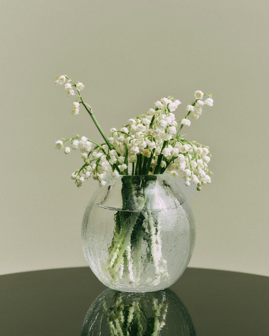 S.R. VINTAGE PETITE VASE BLACK GLASS