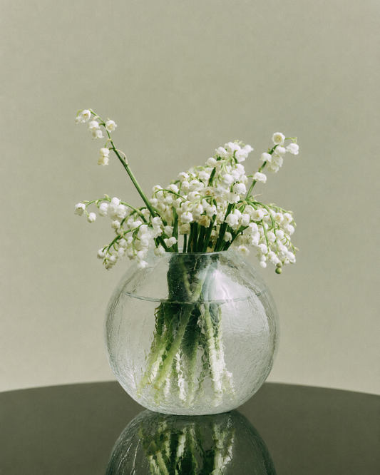 S.R. VINTAGE PETITE VASE BLACK GLASS