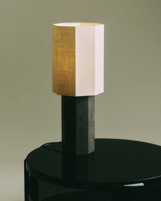 EIGHT OVER EIGHT LAMP GREY MARBLE