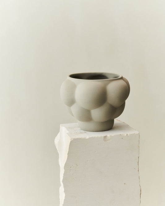 BALLOON BOWL 05 CERAMIC SANDED GREY