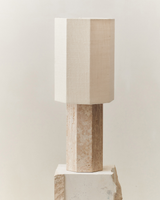 EIGHT OVER EIGHT LAMP BEIGE TRAVERTINE GRANDE