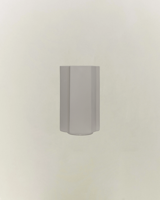 FUNKI VASE ASYMMETRIC CERAMIC - SANDED GREY
