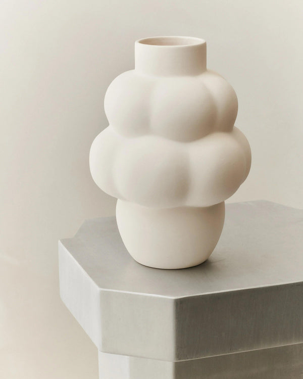 BALLOON VASE 04 CERAMIC - LOUISE ROE - RAW WHITE