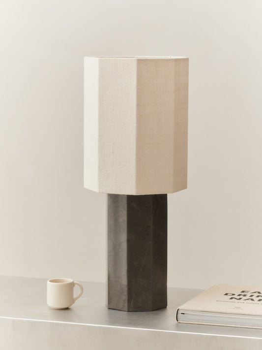 EIGHT OVER EIGHT LAMP GREY MARBLE SMALL