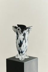 S.R. VINTAGE DRAPE GLASS VASE