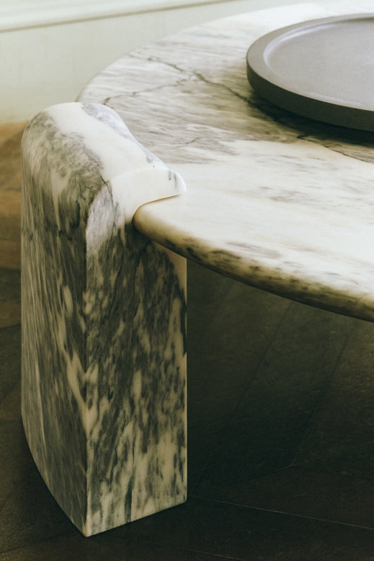 STONE COLUMN LOUNGE TABLE - ESTREMOZ MARBLE