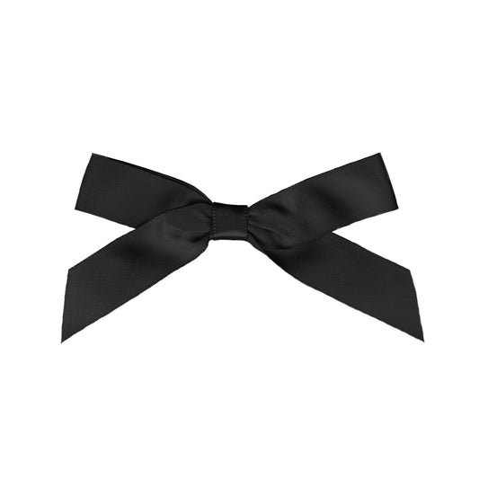 Black bow for gift wrapping. 